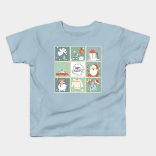 Christmas Gifts | Santa Claus Seamless Patterns Kids T-Shirt